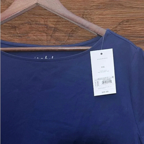 TWO Maternity Tops, XXL One Tank, One Crop Top Blue - Picture 7 of 7